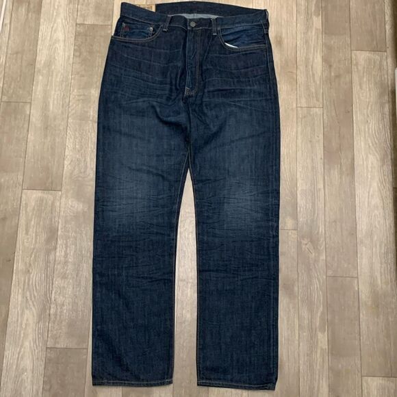 Mens Polo Ralph Lauren Straight Leg Dark‎ Denim Jeans - Picture 1 of 8